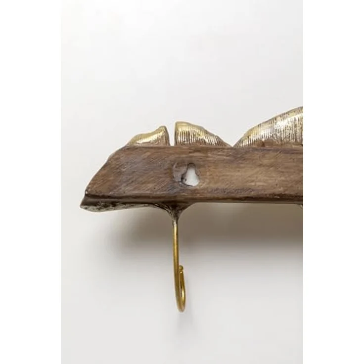 Kare Design Wandgarderobe Ginkgo Leaf, Gold, 5 Haken, Garderobenleiste, Garderobe, Garderobenhaken, Wohnaccessoire, Ginkgo Blatt Motiv, Eingangsbereich – Bild 5