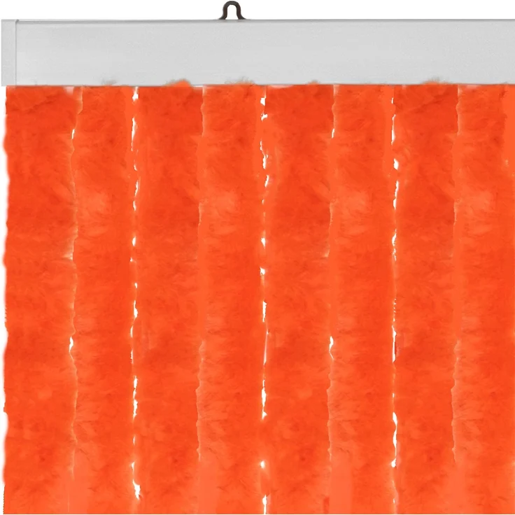 Moritz Flauschvorhang aus Chenille 90 x 200 cm orange Türvorhang als Fliegenschutz Insektenschutz für Camping Wohnwagen – Bild 3