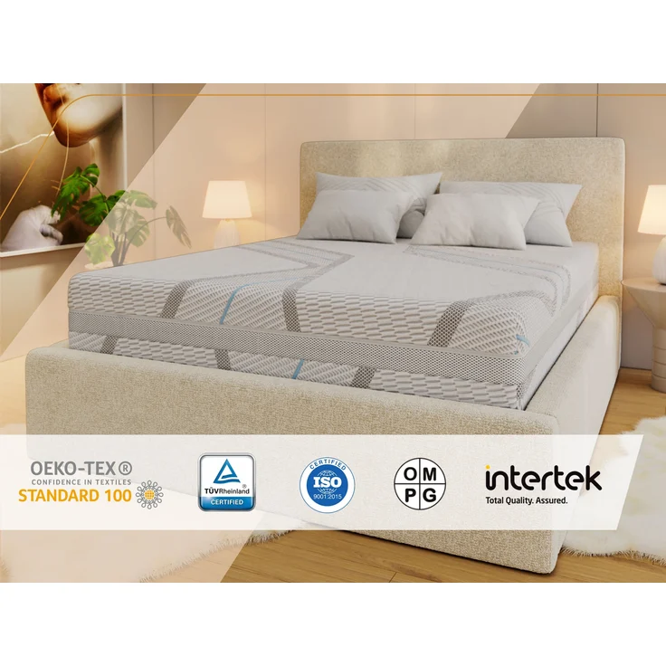 7-Zonen-Multipocketmatratze mit Latexkern – antibakteriell, elastisch & waschbarer Bezug – ideal für Allergiker – Härtegrad H3 – 180x200 cm – RINALI – LUX – Bild 6