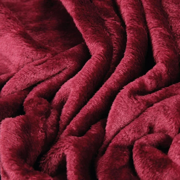 Kuscheldecke "Celina" Aubergine 70x100 cm – Bild 2