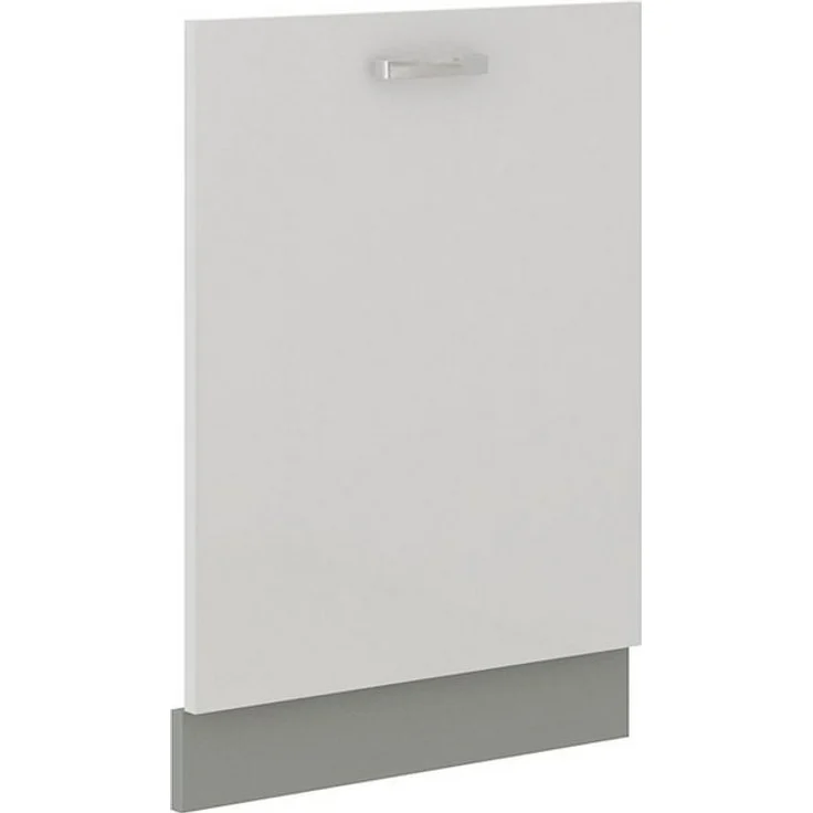 Frontblende Geschirrspüler vollintegriert 60 cm Weiß Hochglanz Küche Bianca Grey – Bild 1