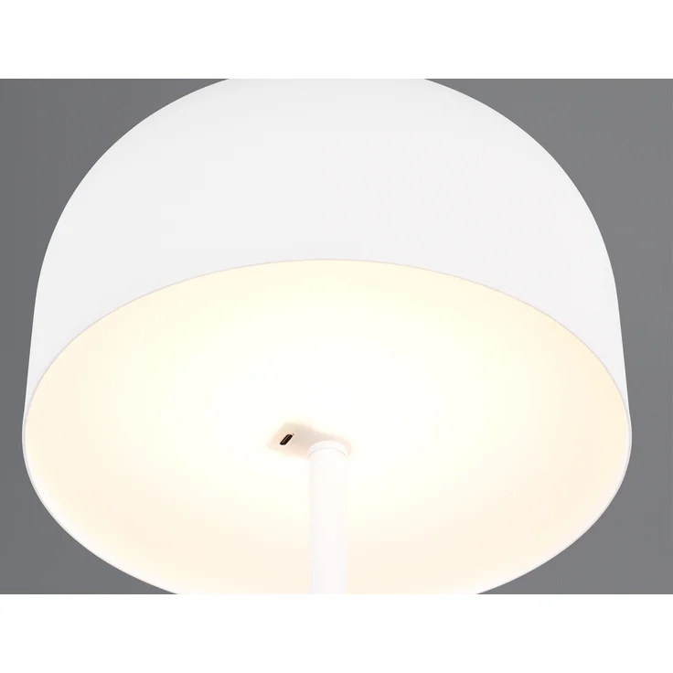 Akku Stehlampe JEFF dimmbar, per USB aufladbar, Weiß Höhe 147cm – Bild 7