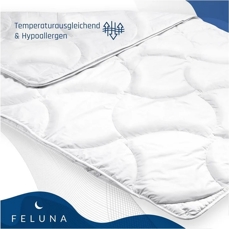 Feluna Naturhaarbettdecke FELUNA Premium Kamelhaardecke – Naturhaardecke Ganzjahresdecke 100%, DUO Bettedeck zum Knüpfen - 100% Kamelhaarflaum – Bild 2