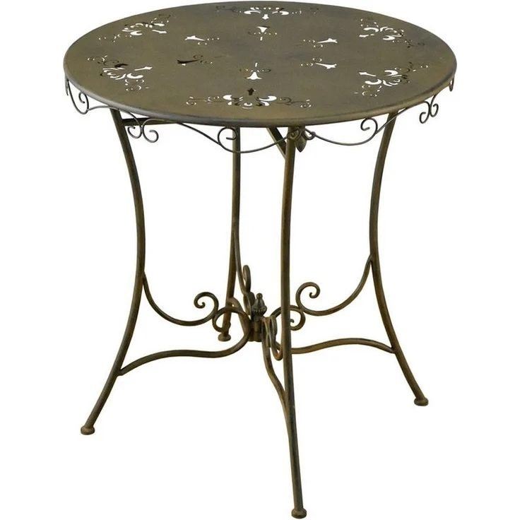 HTI-Living Gartentisch Runder nostalgischer Metalltisch Lily (Stück, 1-St, 1 Gartentisch), Gartentisch – Bild 3