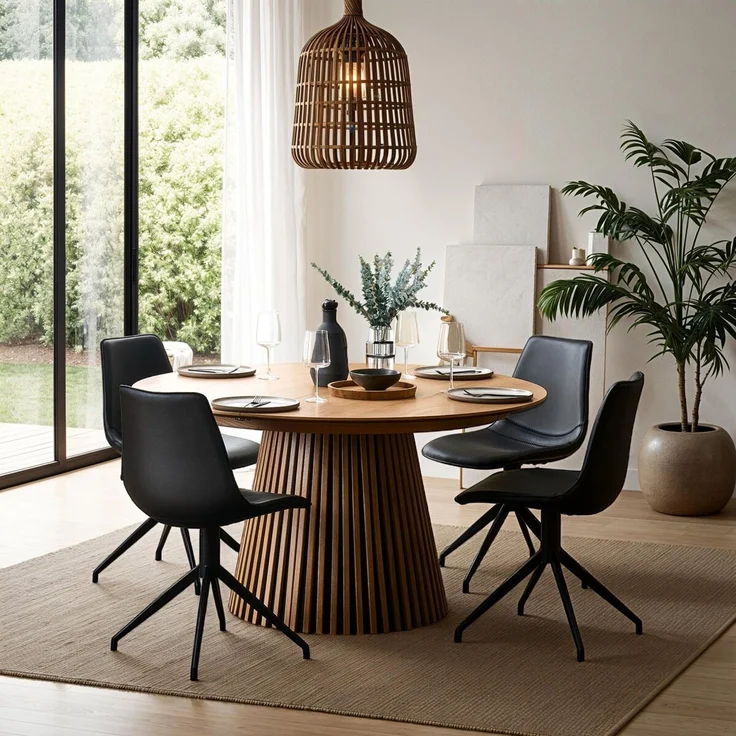 Esstisch Gobens Ausziehbar Ø120-220 cm Eiche Natur - Flexibler Holztisch – Bild 9