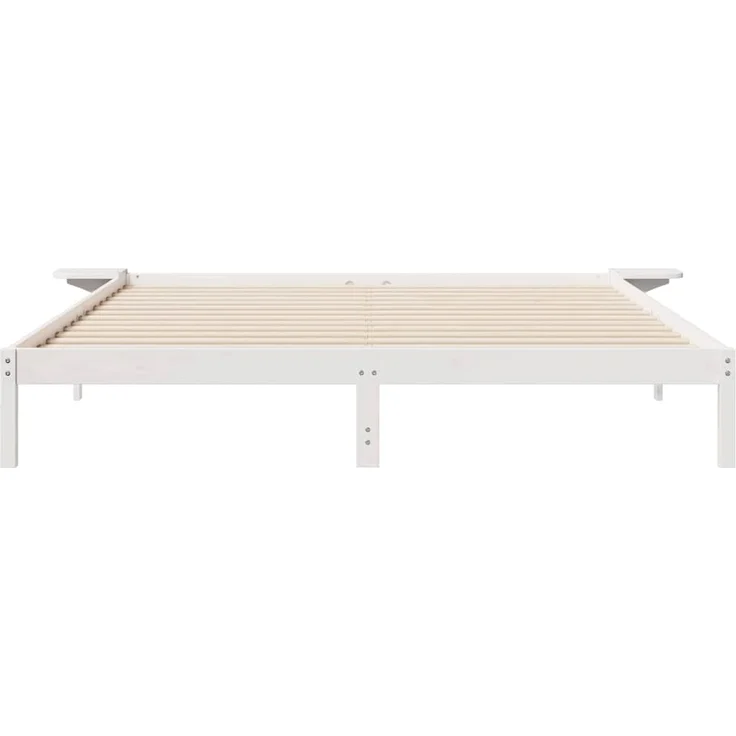 vidaXL Bettgestell mit Nachttischen Weiß 180 x 220 cm 873254 – Bild 4