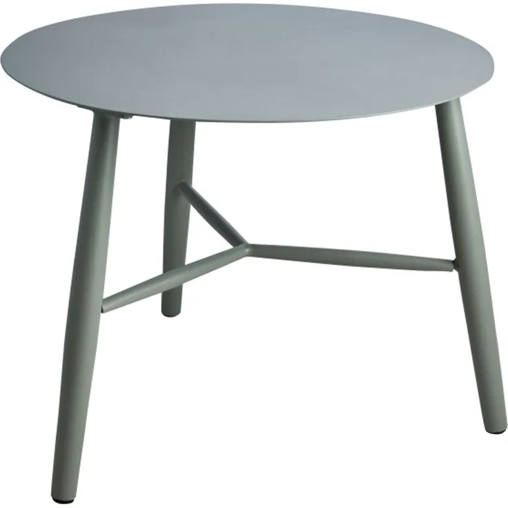 Gartencouchtisch Vannes aus Aluminium, modern rund, hellgrün pulverbeschichtet, Ø 60 cm