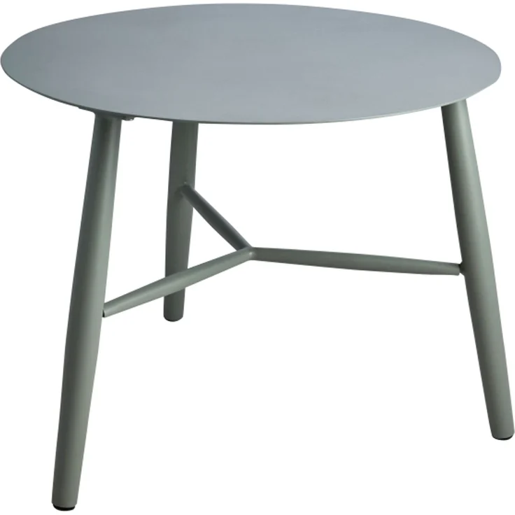 Gartencouchtisch Vannes aus Aluminium, modern rund, hellgrün pulverbeschichtet, Ø 60 cm