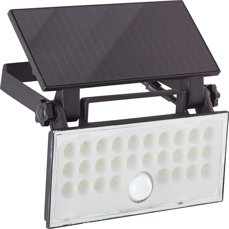 Brilliant LED Außen-Wandleuchte Luton Außenlampe Solar, 19 cm, 1000 lm, 4100 K, schwenkbar, schwarz – Bild 2