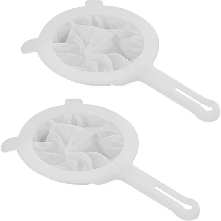 FELIXLEO Küchensieb Sieb Fein, 400 Mesh Haarsieb Nylon Sieb Mit Griffen Küchensieb, (2-St)