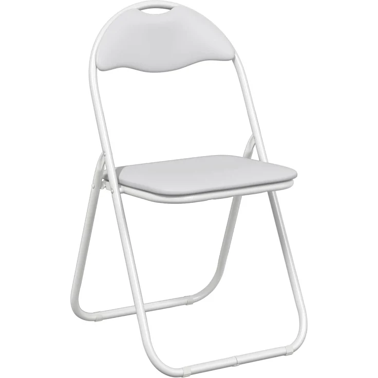 vidaXL Klappstuhl 8 pcs Weiß 48 x 43,5 x 81 cm Kunstleder 42029051 – Bild 2