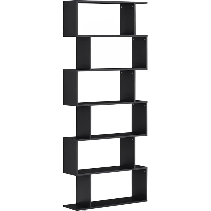 HOMCOM Standregal 6 Fächer CD DVD Raumteiler Wandregal Bücherregal Wandregal Büro Regal 80 x 24 x 191 cm