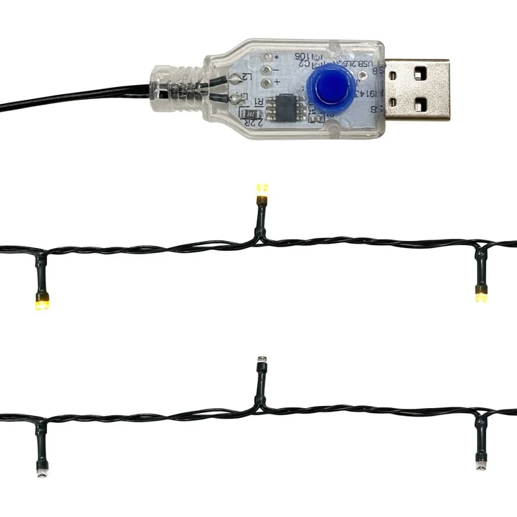 vidaXL Weihnachtsgirlande mit LED 5 m Rot 329195 – Bild 5
