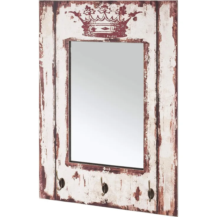 HAKU Möbel Wandgarderobe, MDF, Motiv-vintage, B 52 x T 10 x H 80 cm