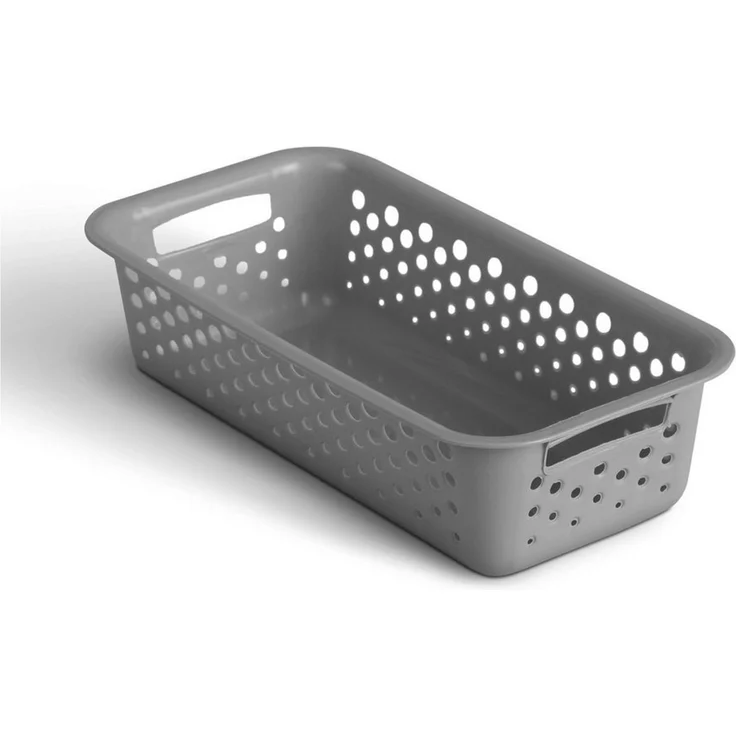Pro Home Aufbewahrungskorb Modularer Kunststoffkorb Kunststoff Box (1 St), Aufbewahrungsbox mit Griffen - BPA-Frei - Organizer Körbchen Bad Küche – Bild 2