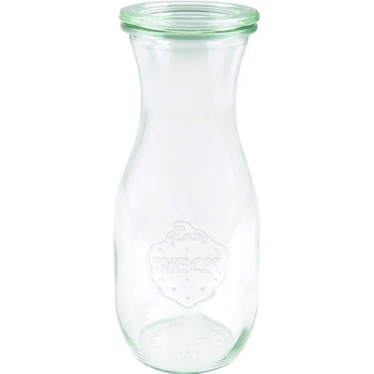 WECK Vorratsglas Weck Glasflasche Saftflaschen Glas 1 L 6 Stück Flasche für Säfte – Bild 1