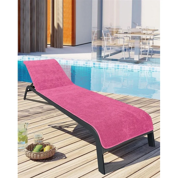 Laynenburg Liegenauflage Frottee Schonbezug aus 100% Baumwolle für Gartenliege, (2 St), Sonnenliege - Liegenbezug mit Umschlag für Standliege in 75x200 cm – Bild 1