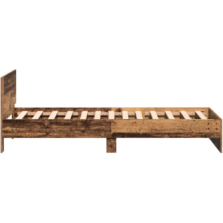 vidaXL Bettgestell mit Kopfteil Altholz 100 x 200 cm Holzwerkstoff 3376050 – Bild 6