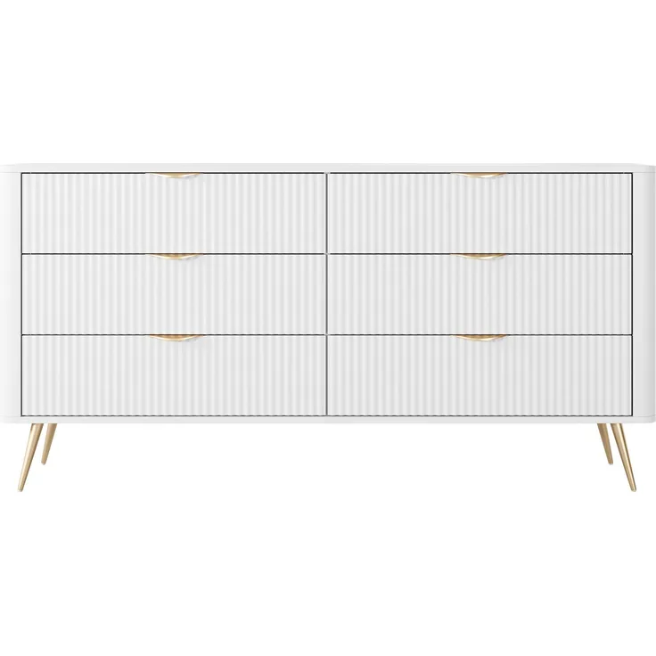 Kommode Literpo 6S (Farbe: Weiß)