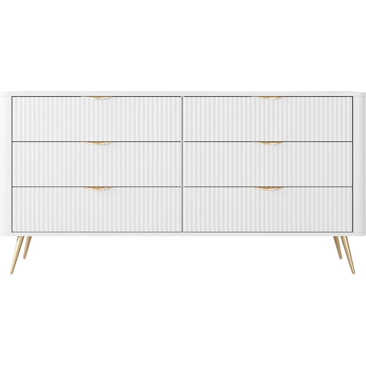 Kommode Literpo 6S (Farbe: Weiß) – Bild 1