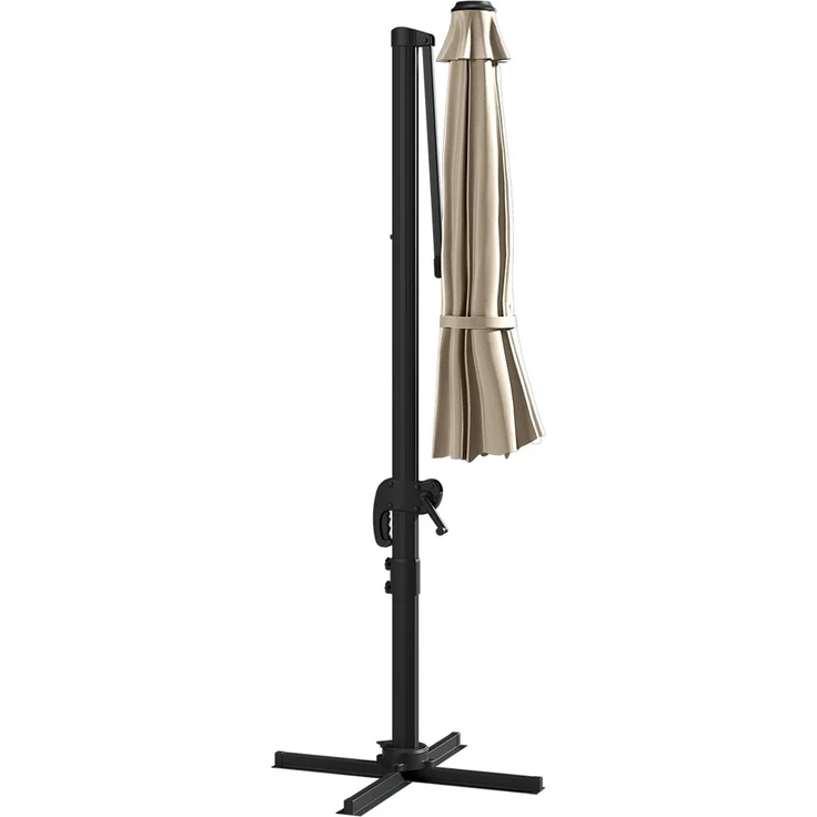 STEELSØN 'Elaris' Premium Sonnenschirm 300x300 cm quadratisch, neigbar und 360-Grad drehbar, taupe, Ampelschirm inkl. Hülle, extrem robuste Metall-Stange, 220 g/m² Polyester, UV50+ – Bild 12
