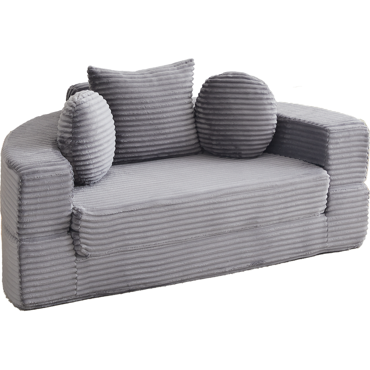 ZUBALIYA SchlafSofa mit USB - Anschluss, mit Schreibtisch, mit Cordbezug, mit Schaumstoffpolsterung, für Wohnzimmer und Apartments – Bild 11