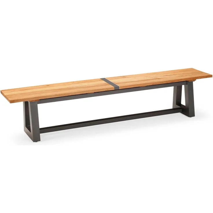 Bank Campione 220x40 cm anthrazit/Teak