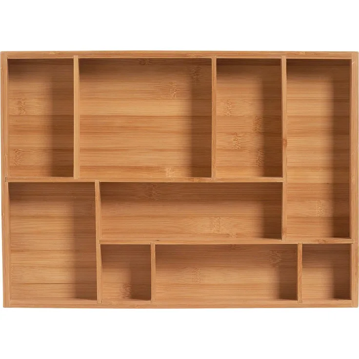 Zeller Present Schubladeneinsatz Bamboo (1 St), 9 Fächer für genügend Platz