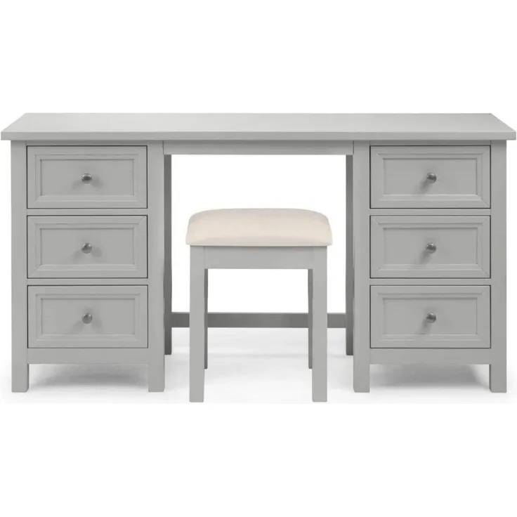 Julian Bowen Maine Frisiertischhocker, Taubengrau, Höhe: 48, Breite: 41, Tiefe: 35cm