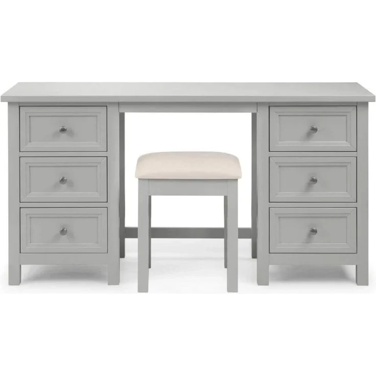 Julian Bowen Maine Frisiertischhocker, Taubengrau, Höhe: 48, Breite: 41, Tiefe: 35cm