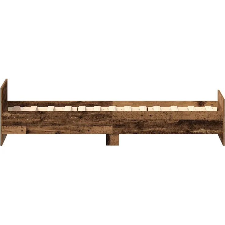 vidaXL Bettgestell ohne Matratze Altholz-Optik 75x190 cm Holzwerkstoff 862310 – Bild 5