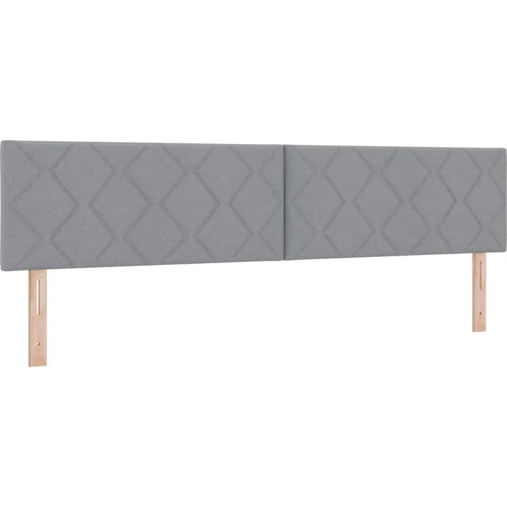 vidaXL Boxspringbett mit Matratze Hellgrau 200 x 200 cm Stoff 3450565 – Bild 4