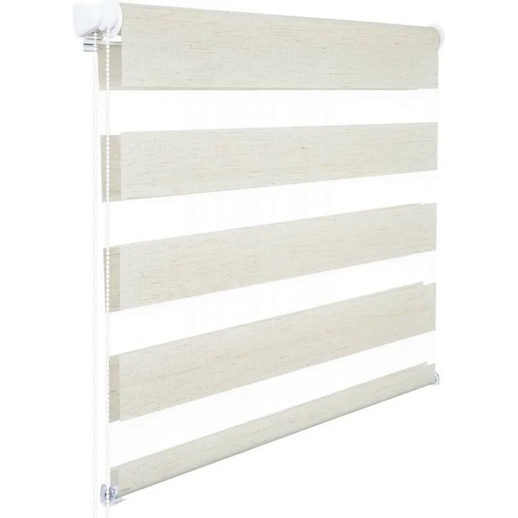 Doppelrollo Duo Rollo Holzlook Buche 120x150