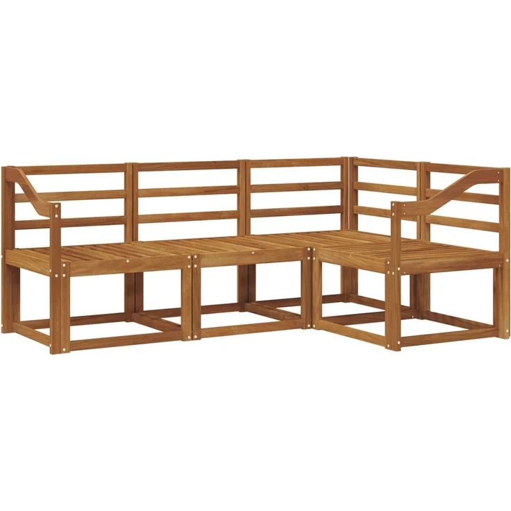 vidaXL Outdoor-Sofagarnitur 4 stk. Natur Massivholz Akazie – Bild 2