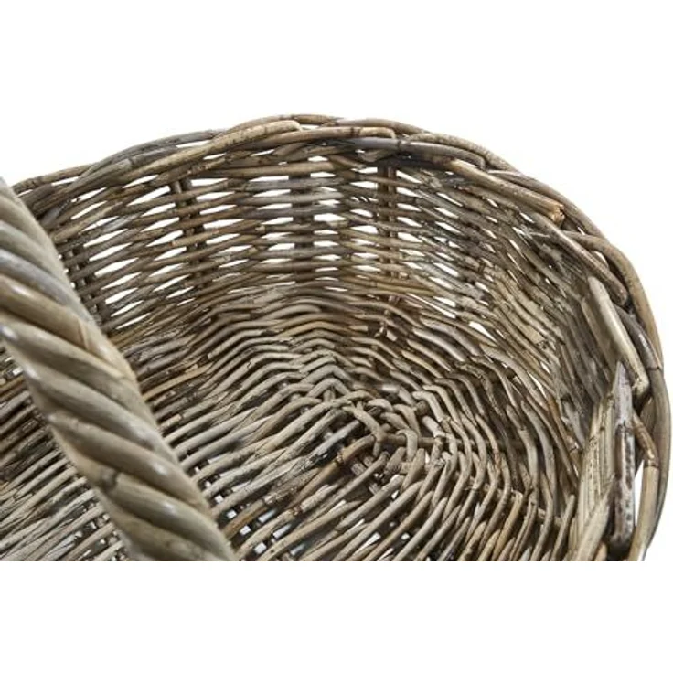 Kobolo Tablett Dekotablett Serviertablett aus Rattan kubu grey, Rattan – Bild 5
