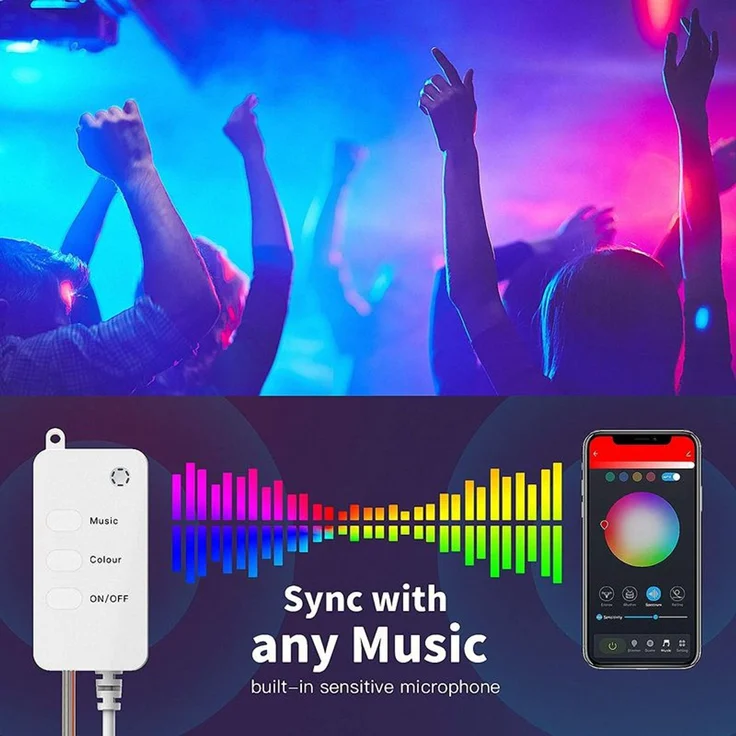 Smart LED Lichterkette RGB Innen 5 Meter WIFI SMART Alexa Google Home TUYA – Bild 3