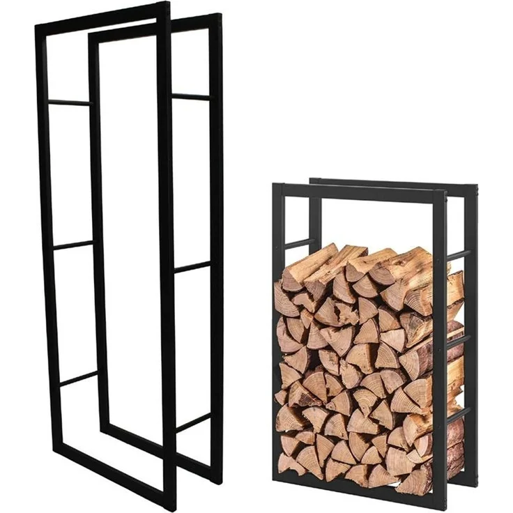 Kaminholzregal Stapelhilfe 100x60x25 cm Brennholzregal TopMulti Metall Regal – Bild 5