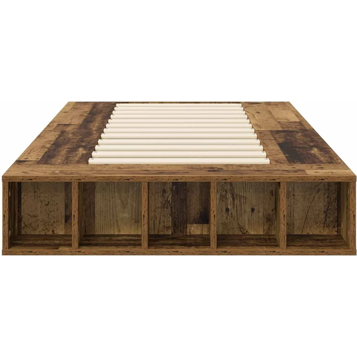 vidaXL Bettgestell mit Stauraum Altholz 80 x 200 cm Holzwerkstoff 3429552 – Bild 4