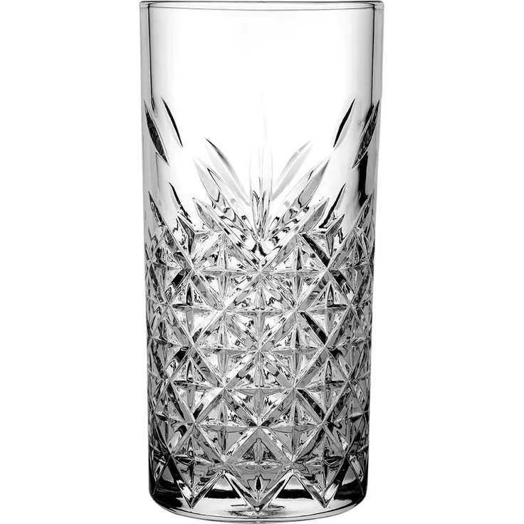 Pasabahce Timeless Trinkgläser Set, Glas transparent, Set aus 4 Longdrinkgläsern, für ein 4 Pers. Gedeck, in edler Kristall Optik, geschliffen