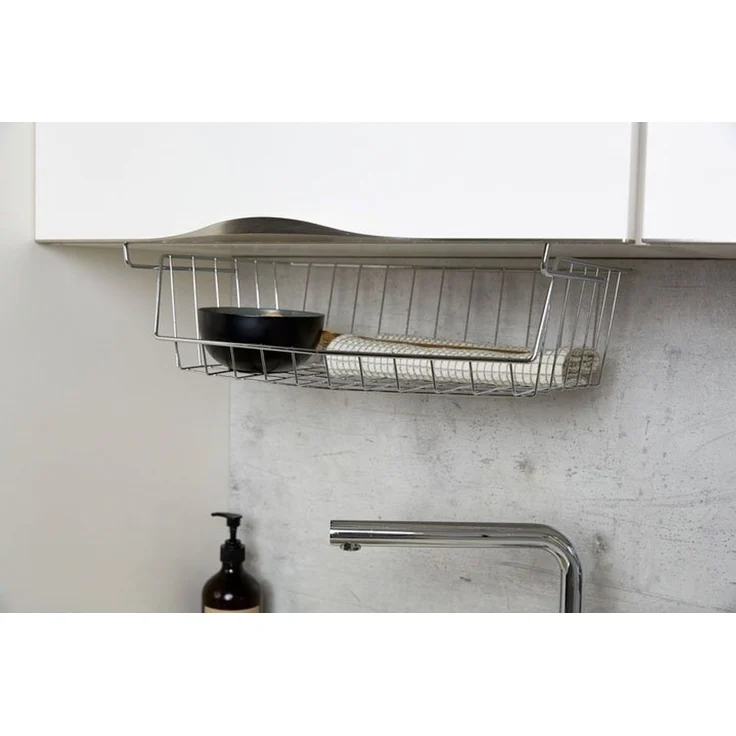 WENKO Organizer, Aufbewahrungskorb aus Chrom mit Anti-Rutsch-Gummierung – Bild 2