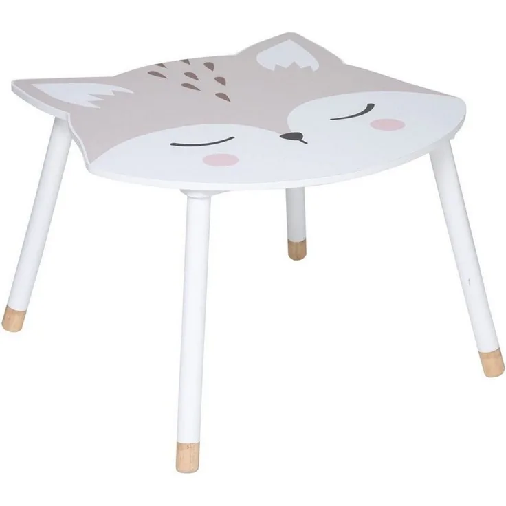 Kindertisch FUCHS, mit Beinen aus Kiefernholz, 43 cm