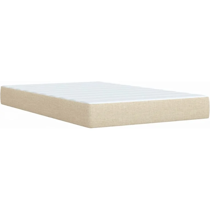 vidaXL Boxspringbett mit Matratze Creme 120x190 cm Stoff 3287407 – Bild 10