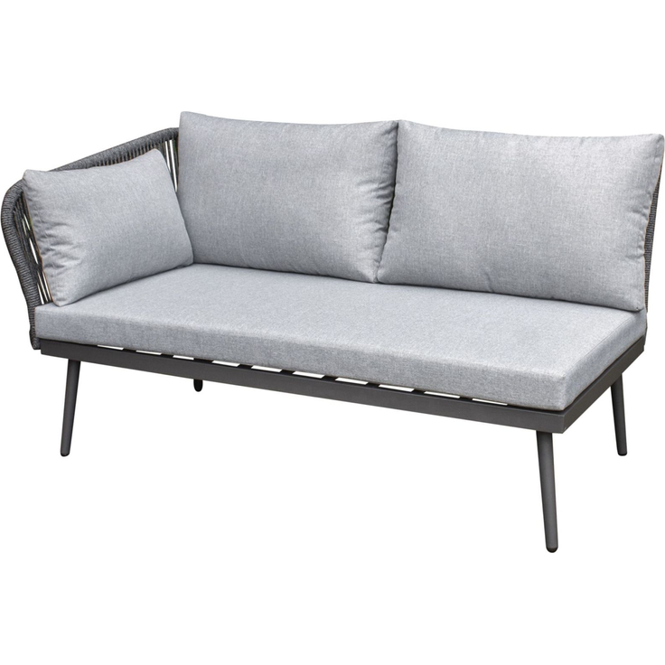 SUNERA Lounge, 3-tlg. inkl. Kissen + Couchtisch, Stahlgestell dunkelgrau – Bild 3