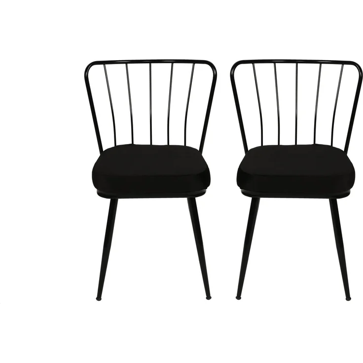 Skye Decor 'Yıldız 943 V2' Stuhlset (2-teilig), Schwarz, 43 x 82 x 42 cm – Bild 2