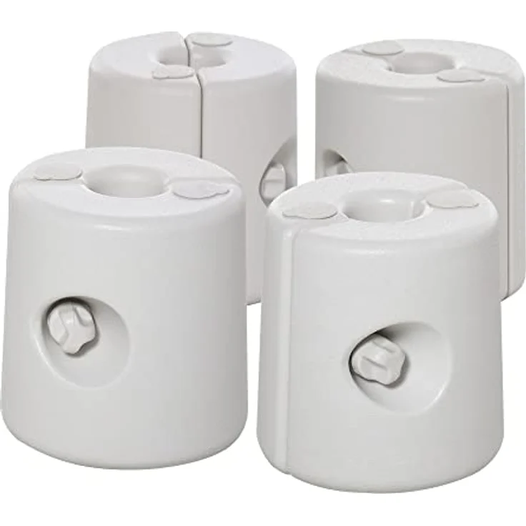 Outsunny Sonnenschirmständer, Standfuß aus Kunststoff, Weiß, 24x22 cm, stabiler Sonnen- & Sichtschutz – Bild 1