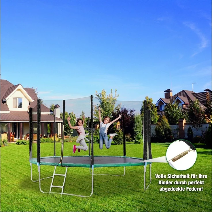 Arebos Trampolin-Randabdeckung Federschutz Ø 366 cm, Randschutz, PVC und PE, Reißfest, UV-resistente und wasserbeständige – Bild 2
