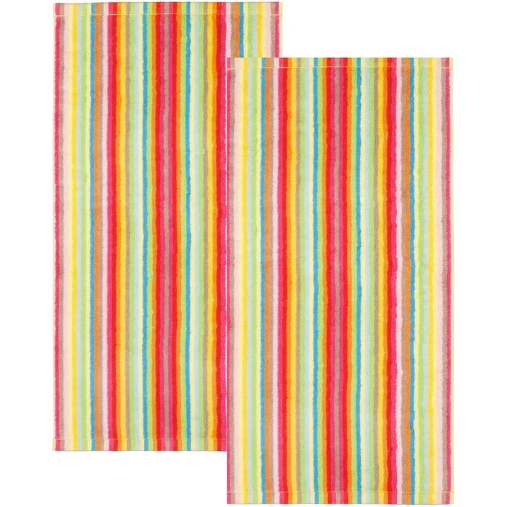 2 Stück Cawö Life Style Handtücher 7008-25 Streifen muilticolor 50x100 – Bild 4