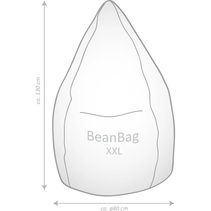 Sitting Point Sitzsack Easy XXL ca. 300 Liter grau – Bild 4