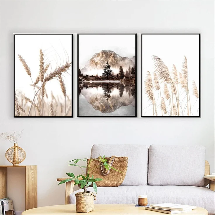 Poster 3er Set Vintage Schlafzimmer Wohnzimmer Deko Stil A 50 x 70 cm – Bild 1