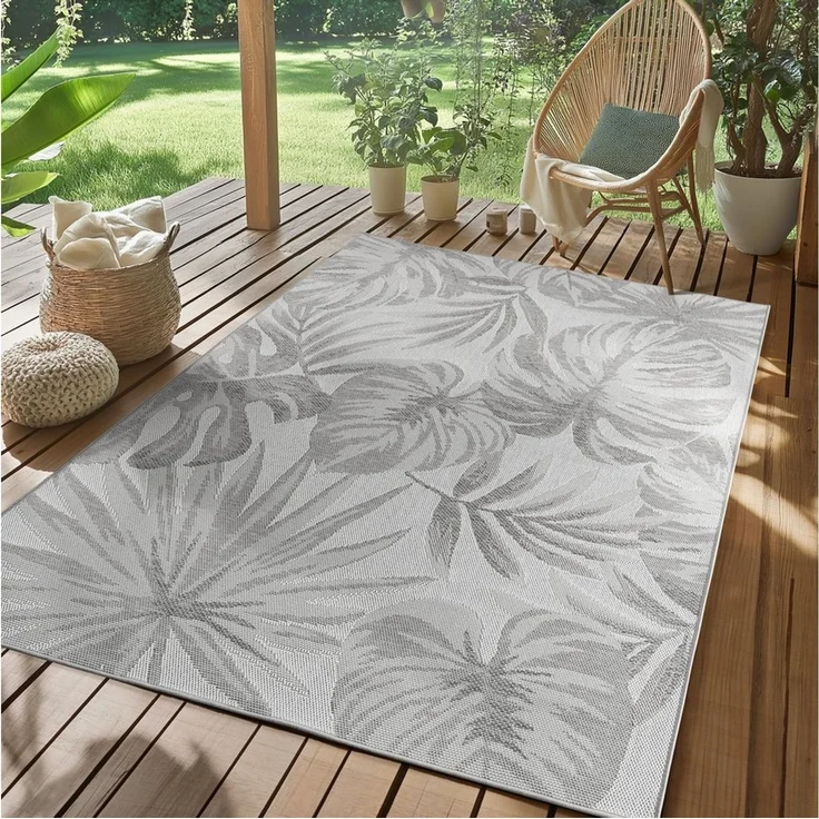 SIMPEX24 Outdoorteppich Boho Design, Läufer, Höhe: 5 mm, Outdoor Teppich Wetterfest Modern Design Wohnzimmer Küchen Terrasse – Bild 5